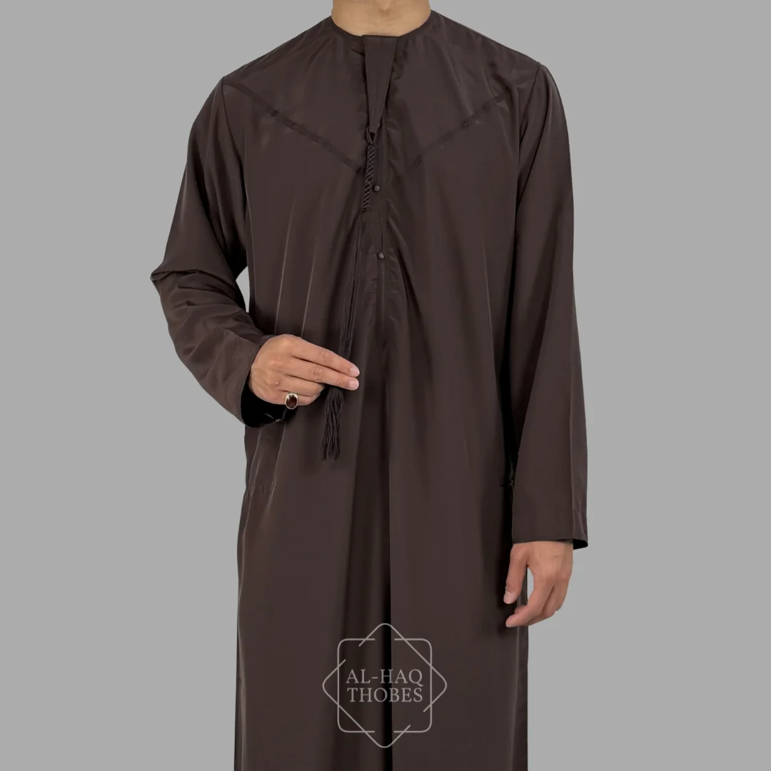 Luxury Mocha Brown Lightweight Emirati Zibda Thobe